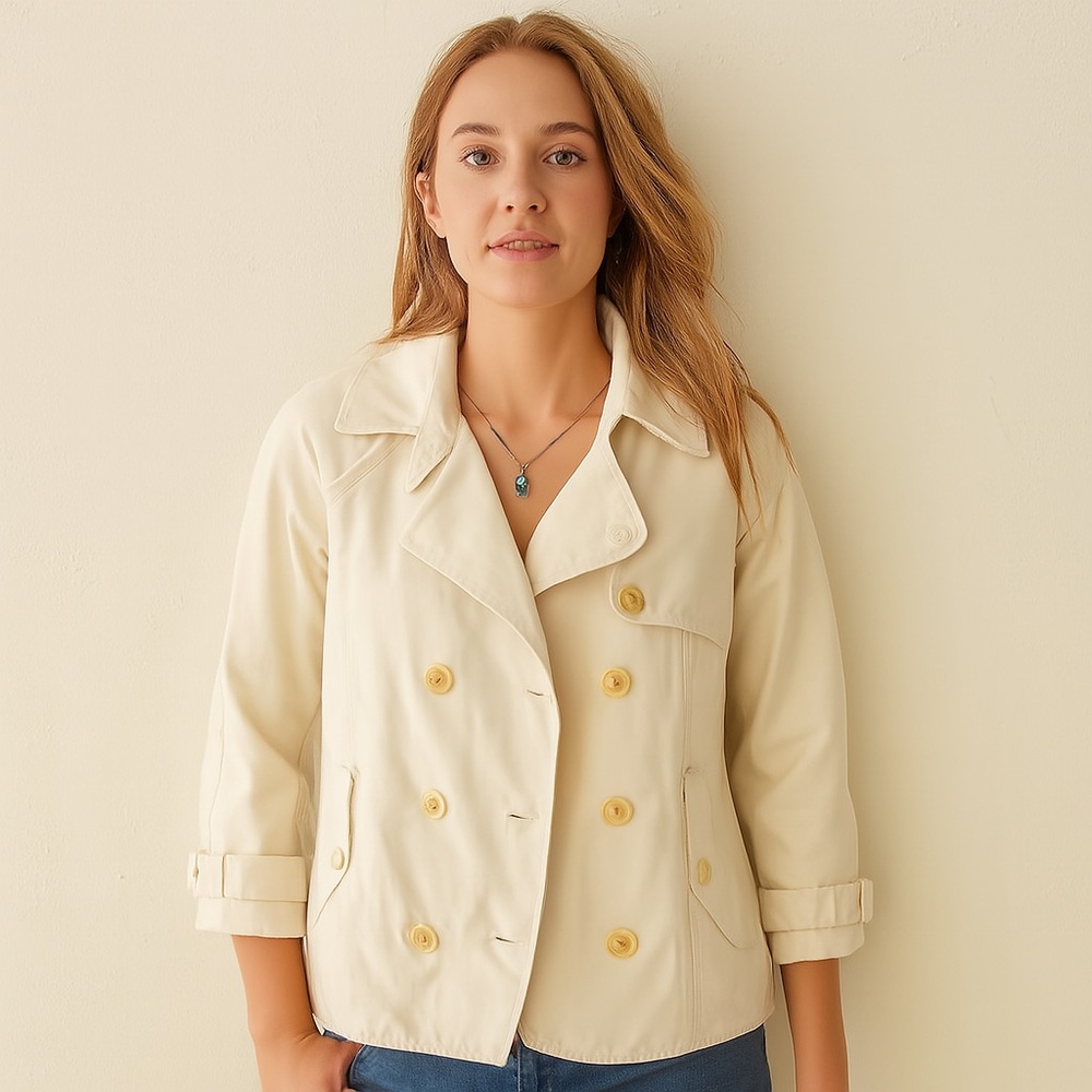 Women’s Sundance Catalog Lightweight Cotton Peacoat Jacket